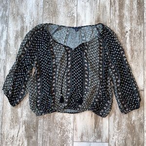 American Eagle Quarter Sleeve Blouse